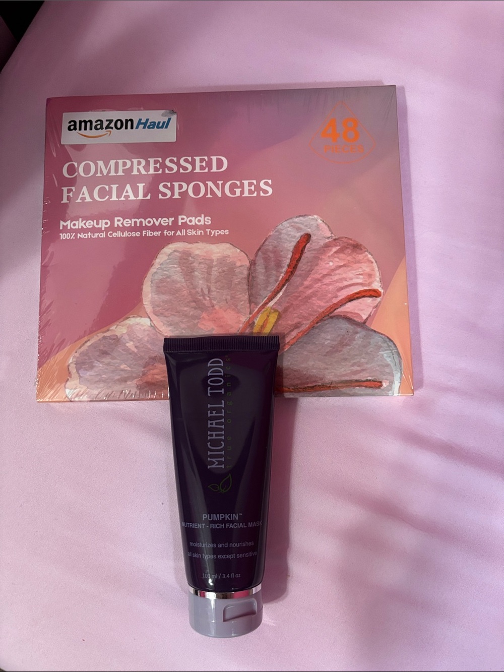 Michael Todd Pumpkin Facial Mask and pkg. 48 Compressed Facial Sponges